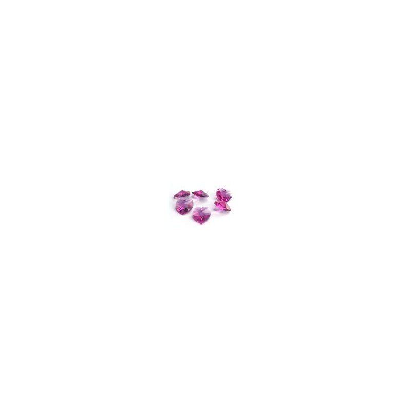 Cœurs Swarovski Rose foncé AB