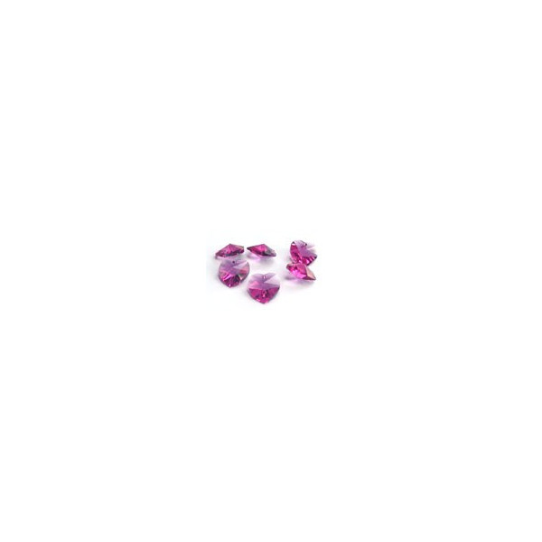 Cœurs Swarovski Rose foncé AB