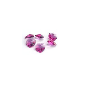 Cœurs Swarovski Rose foncé AB