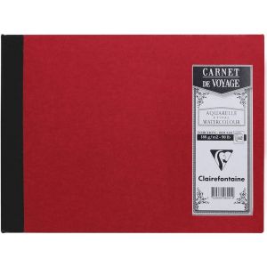 Carnet de voyage - 60 feuilles 180gr - Grain torchon - Rouge - Clairefontaine