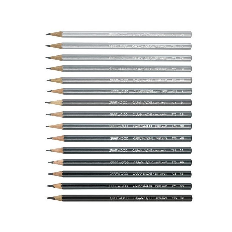 Set métal de 15 graphites Grafwood - Caran d'Ache