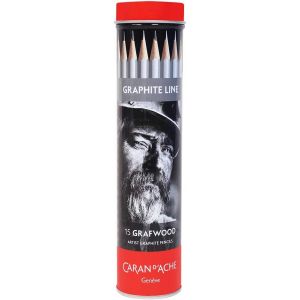 Set métal de 15 graphites Grafwood - Caran d'Ache