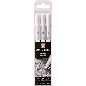 Set de 3 Gelly roll blanc - Sakura