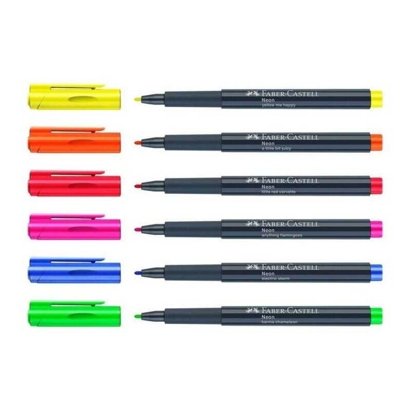 Set de 6 feutres néons - Faber-Castell