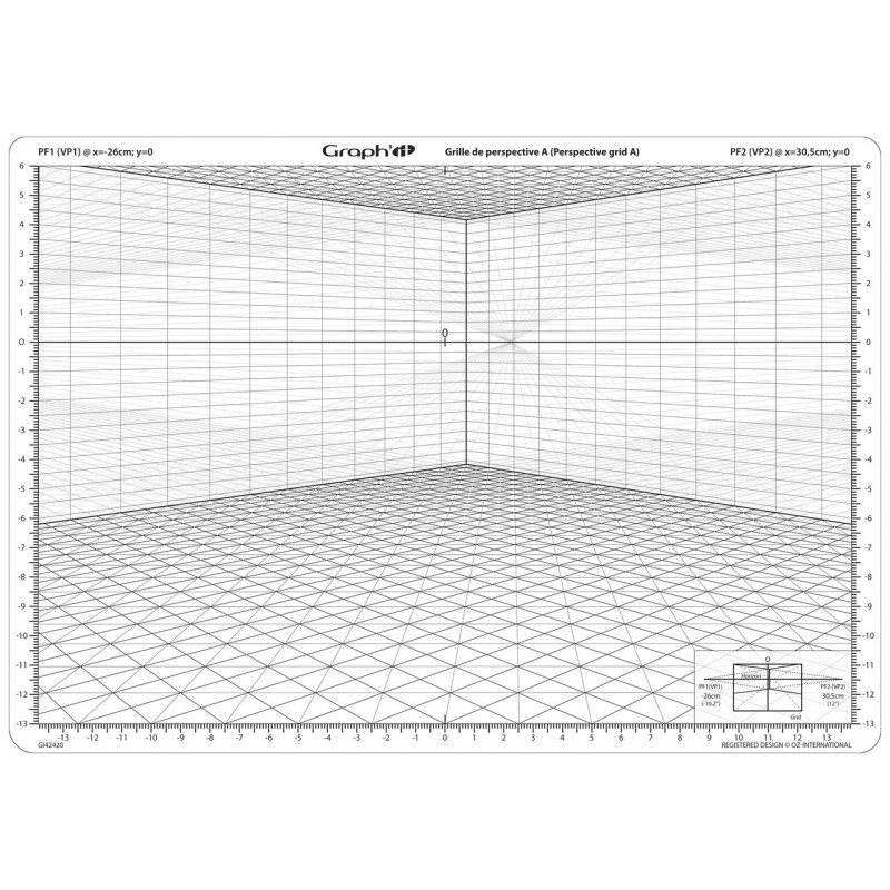 Grille de perspective oblique - Graph'it