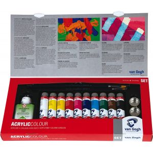 Set 10 tubes acrylique Van Gogh + accessoires