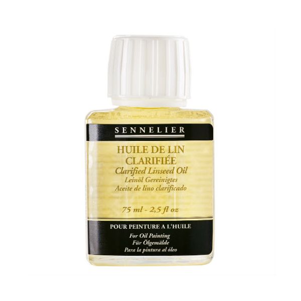 Huile de lin clarifié format 75ml - Sennelier