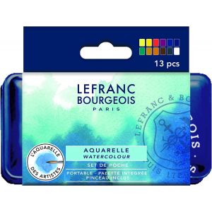 Packaging boîte aquarelle 12 demi-godets - Lefranc Bourgeois