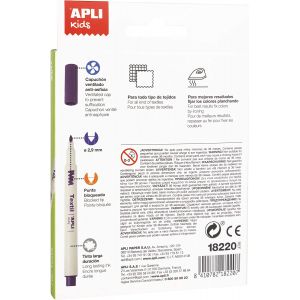 Descriptif du set de 10 feutres Textile - Apli