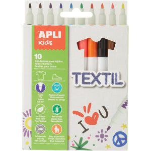 Set de 10 feutres Textile - Apli