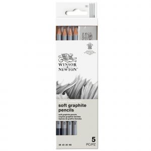 Boite du set de 4 crayons graphites + gomme - Winsor & Newton