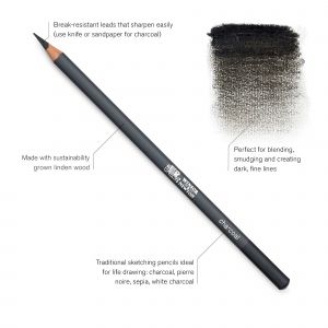 Caractéristiques crayon esquisse CHARCOAL - Winsor & Newton