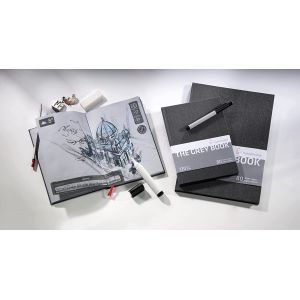 techniques et utilisations du carnet The Grey Book - Hahnemühle