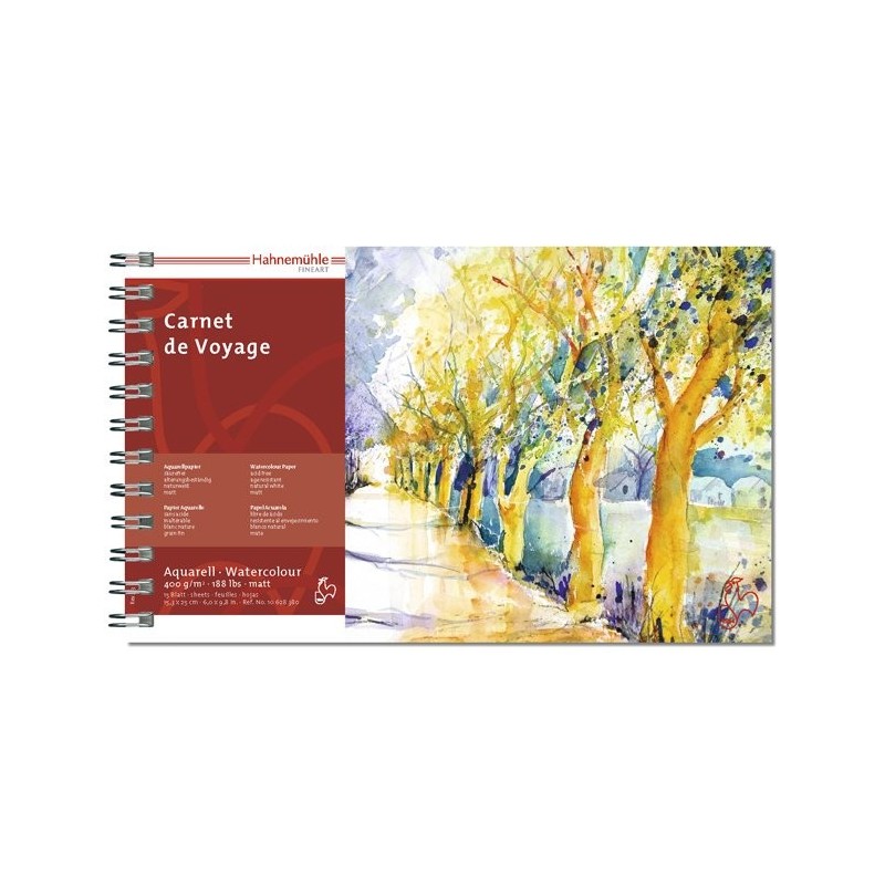 Carnet de voyage aquarelle 15.3 x 25 cm- 400gr - hahnemühle