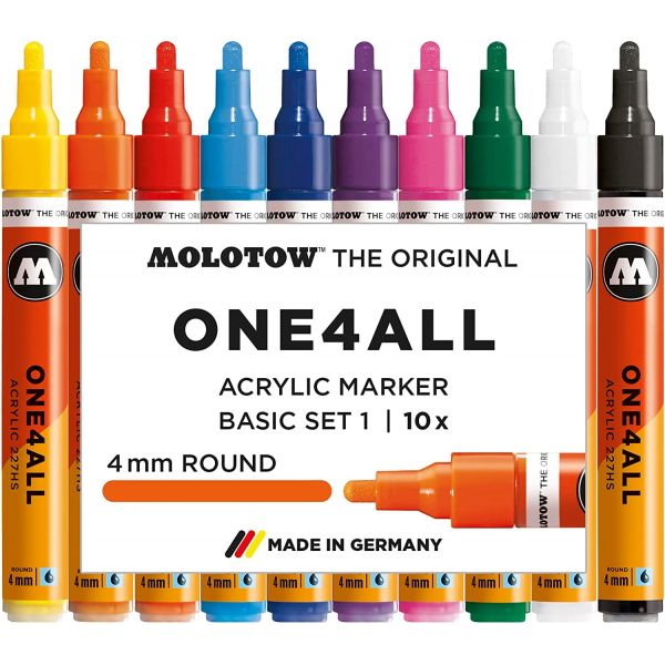 Set 10 marqueurs One4All 127 HS molotow