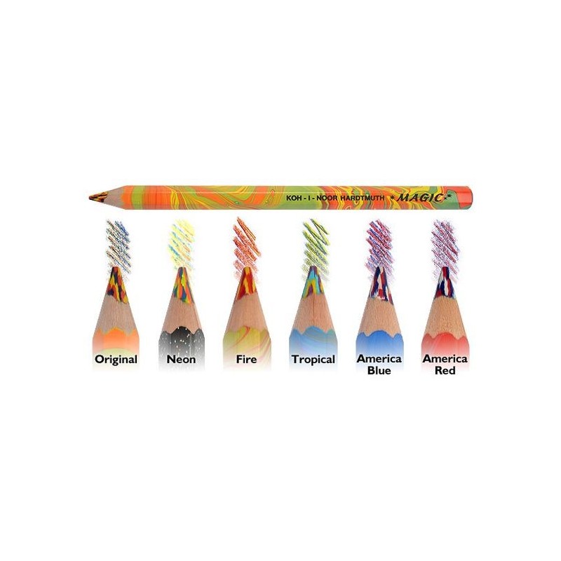Aperçu finitions du crayon multi-couleur - KohI-Noor