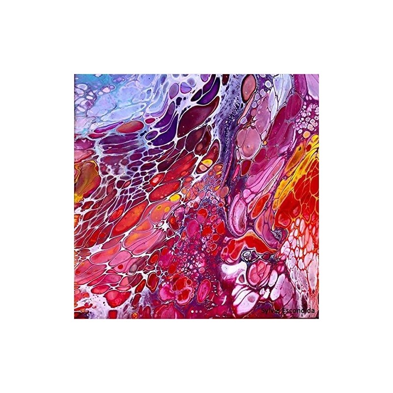 Peinture réalisée à l'aide de l'huile de silicone