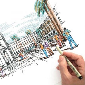 Dessins et illustrations avec le set de 6 feutres pinceaux Pigma Brush