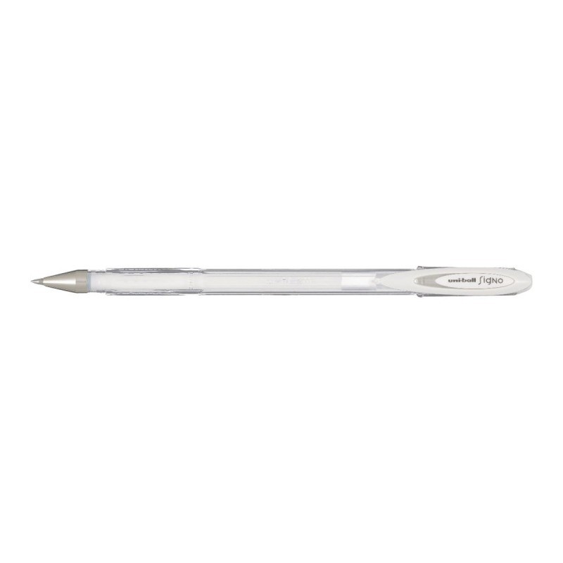 Stylo gel pailleté couleur blanc- Signo