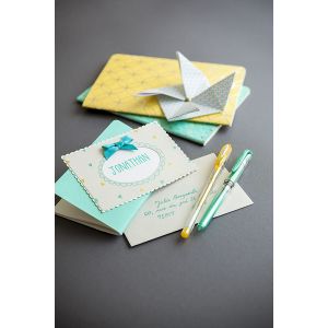 Réalisation de menus, cartes de vœux ou invitations avec le Stylo gel pailleté - Signo