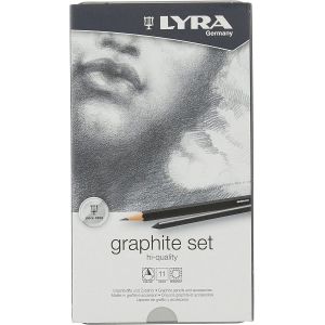 Packaging boite de 6 crayons graphites esquisse et accessoires - Lyra