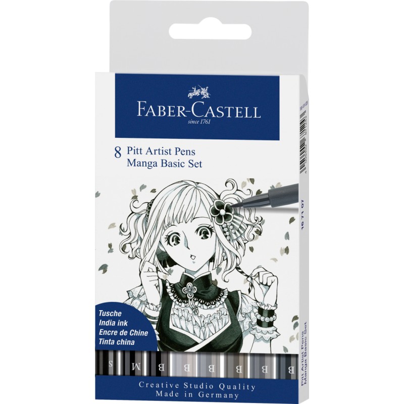Pochette 8 feutres Pitt Manga - Faber-Castell
