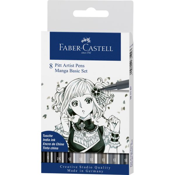 Pochette 8 feutres Pitt Manga - Faber-Castell