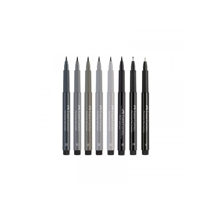 Assortiment de 8 feutres Pitt Manga de tailles de pointes différentes - Faber-Castell
