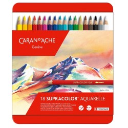 Boîte 18 crayons de couleur aquarellables Supracolor - Caran d'Ache