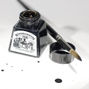 Encre de chine 14ml pour calligraphie - noir - Winsor & Newton