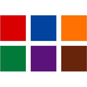Nuances de couleurs du set de 6 feutres calibrés de couleurs - Pigment Liner 0,5 mm - Staedtler