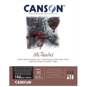 Bloc Mi-teintes - Noir - Canson