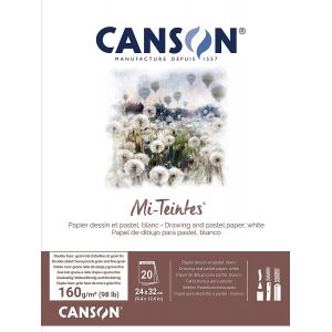 Bloc Mi-teintes - Blanc - Canson