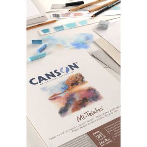 Bloc Mi-teintes pour dessin et pastel  - Nuances de gris- Canson