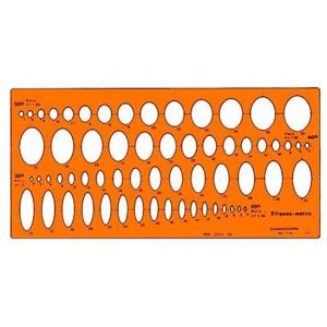 Trace ellipses 4 angles 20°/30°/40°/50° - Standardgraph