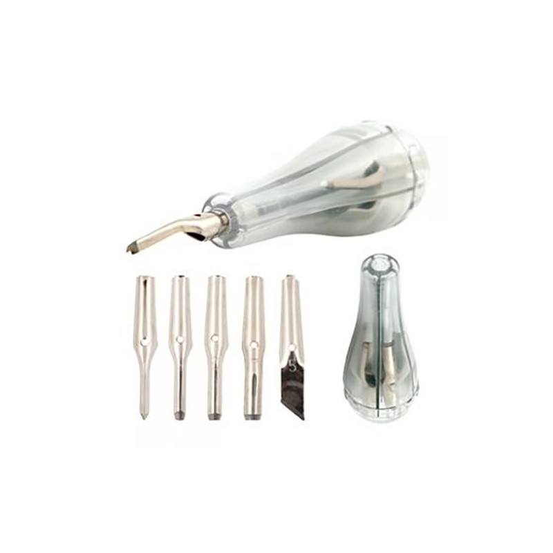 Manche plastique + 5 gouges intégrées - Abig