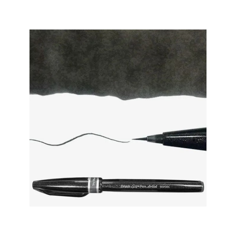 Tracés fluides du feutre pinceau Brush Sign Pen, Pointe ultra fine - Noir