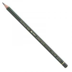 Crayon graphite aquarellable Technalo RGB vert phtalo 719 - Caran d'Ache