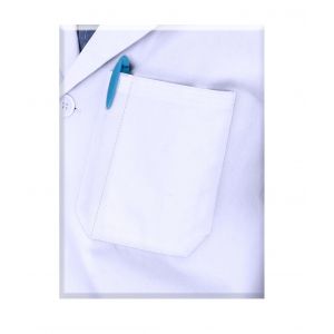 Blouse blanche 100% coton avec poche intégrée - Wonday