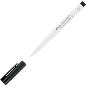 Feutre PITT Artist pen pointe 1.5mm - Blanc - Faber Castell