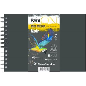 Carnet Paint'on noir - Clairefontaine