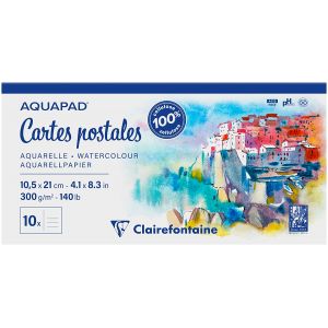 Cartes postales aquarelle Aquapad - Clairefontaine