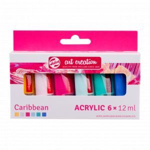 Set acrylique 6 tubes 20ml - Assortiment couleurs caraïbes - Art Création