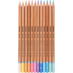 Boîte de 12 crayons de couleur nuances pastels douces- Bruynzeel
