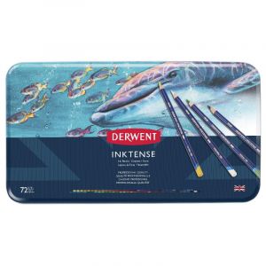 Boîte de 72 crayons Inktense de couleurs assorties - Derwent
