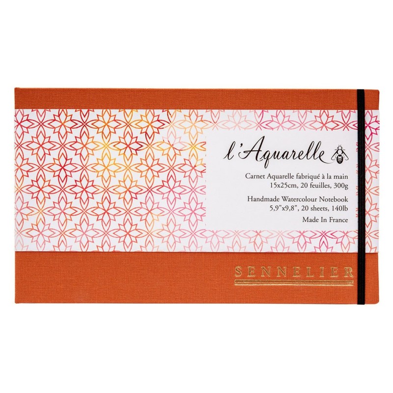 Carnet aquarelle - 15 x 25 cm -  Sennelier