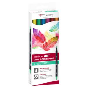 Set de 6 feutres double pointe ABT  - Dermato - Tombow