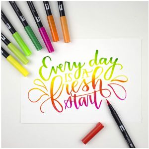 Lettering et illustrations avec le set de 6 feutres double pointe ABT- Dermato - Tombow