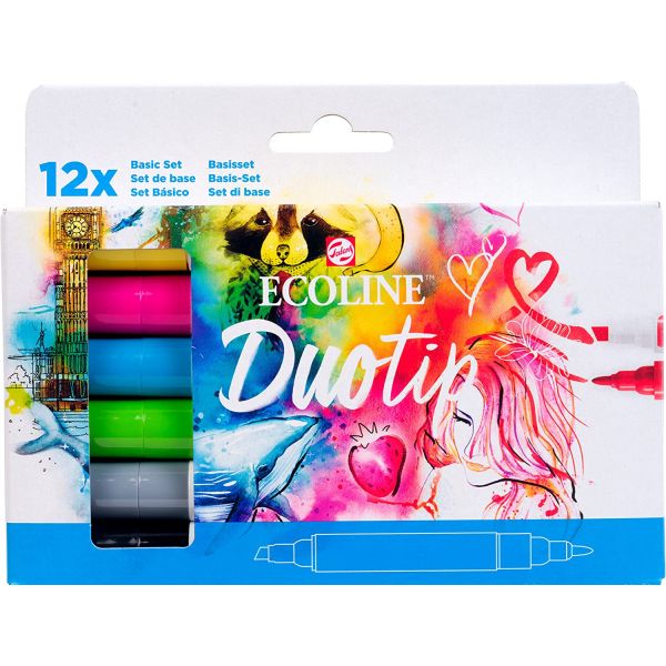 Feutres aquarelle encre Ecoline Talens en sets de 5, 10, 15 feutres