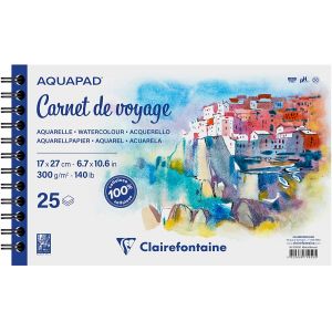 Carnet aquarelle Aquapad - Format 17 x 27 cm -  Clairefontaine